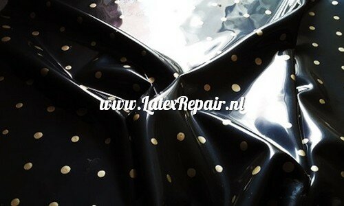 Black latex with golden dots, go make latex clothing yourself, latex fashion