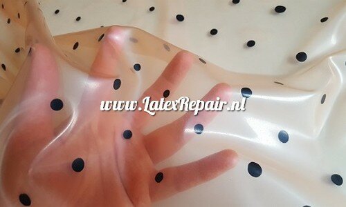 Transparant latex met stippen transparent sheet latex dotted dots