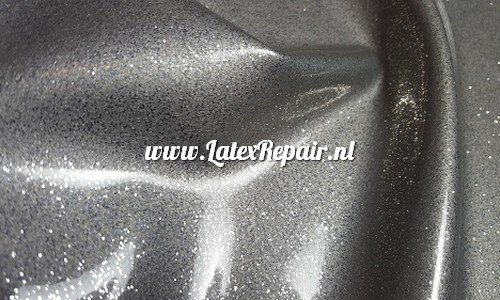 Glitter latex effect sheet zilver metallic