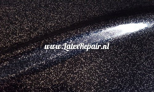 Glitter latex effect sheet zwart