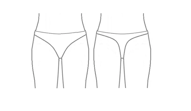 Patroon voor een latex dames string