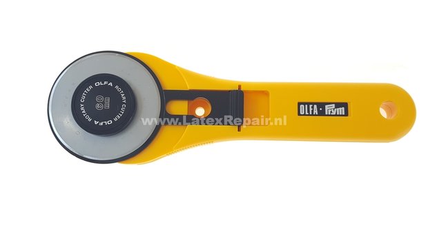 611387 jumbo Rolmes rotary cutter 60 mm groot xl geel rolmes prym leer latex rubber textiel stof quilten 01