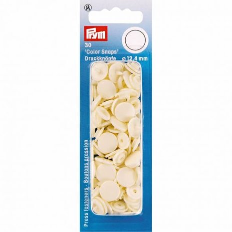 Prym drukknopen color snaps parel wit creme 393122