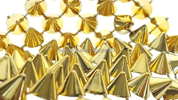 Studs lapjes aan elkaar plastic kunsstof goud en zilver vanaf 10 cm 07