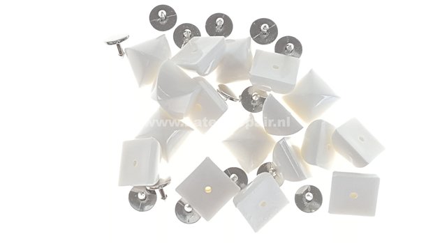 plastic studs met pin wit