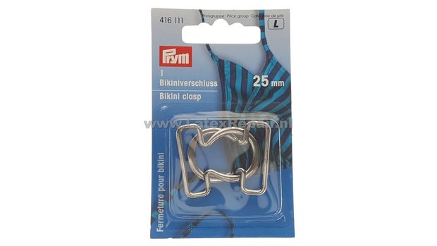 416111 25 mm prym bikinisluiting bh zilver metaal klein
