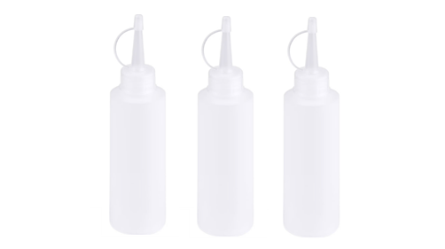 Plastic knijp flesje 150 ml (set=3 flesjes)