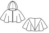 Patroon latex cape met capuchon roodkapje cosplay monnik