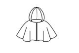 Patroon latex cape met capuchon roodkapje cosplay monnik