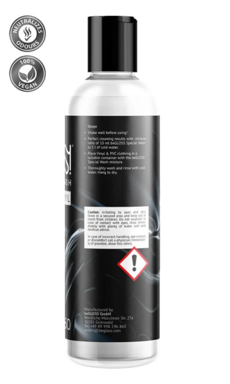 BeGloss - Wasmiddel voor VINYL-PVC- 250  ml.