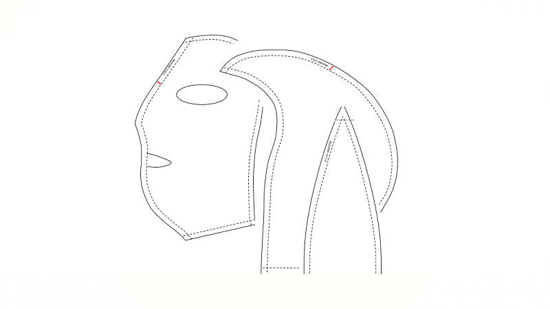 mask hood template Pattern: Latex mask 2 parts