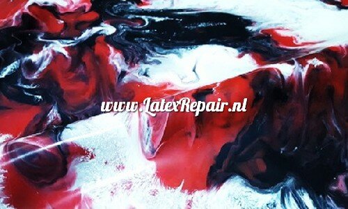 Exclusief latex - Marmer rood/zwart/wit 1296 Exclusief latex - Marmer rood/zwart/wit 1296