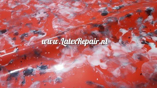 Latex sheet - Mix black white red 1312 Latex sheet - Mix black white red 1312