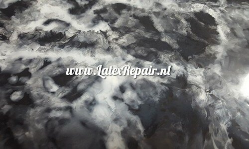 Latex sheet - Marmer  zwart wit 1322 Latex sheet - Marmer  zwart wit 1322