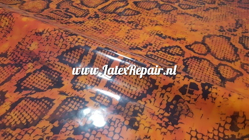 Latex sheet - Snakeskin - rot orange Latex sheet - Snakeskin - rot orange
