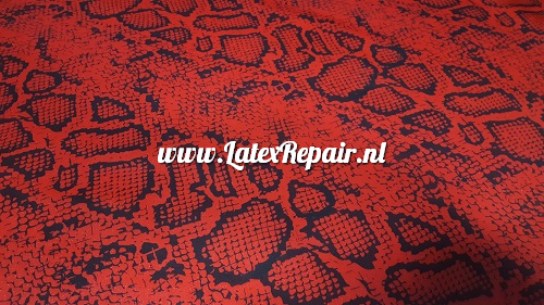 Latex sheet - Snakeskin rot schwarz Latex sheet - Snakeskin rot schwarz