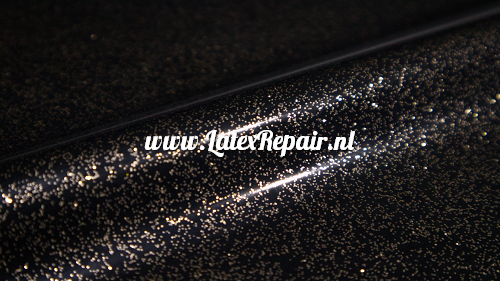 Latex sheet - Glitter bronze/gold - black - 1405