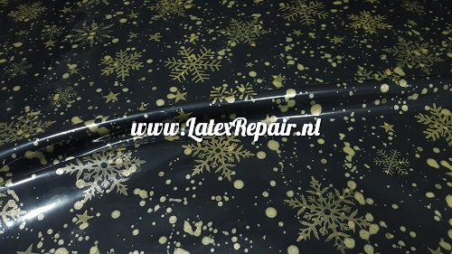 Latex sheet - Kerst, goud/zwart 1424 Latex sheet - Kerst, goud/zwart 1424