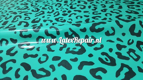 Latex sheet - Leopard tropical green