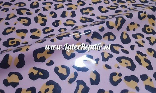 Latex sheet - Leopard Baby pink, Gelb, Schwarz Latex sheet - Leopard Baby pink, Gelb, Schwarz