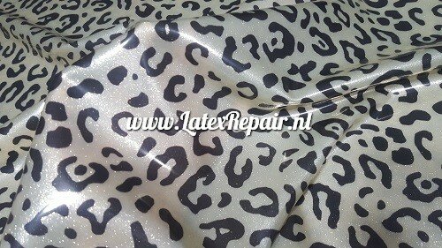 Latex sheet - Leopard zilver mini glitter Latex sheet - Leopard zilver mini glitter