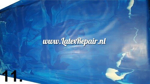 Latex sheet - Mix/marmer - 1589-11 - blauw/wit