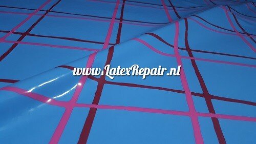 Latex sheet - Checks, blue pink - 1730 Latex sheet - Checks, blue pink - 1730