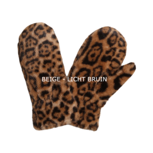 Fluffy handschoenen Leopard (1x gratis bij bestelling vanaf 175 euro)-