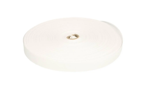 Ruban sergé – Blanc – 2 cm de large – 50 mètres – rouleau