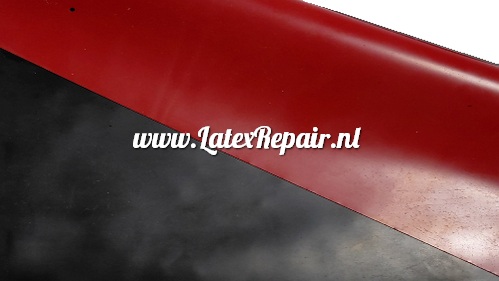 Latex 0,40 | Doppelseitig – Schwarz vorne – Rot hinten – Extra breit! (± 108 cm)