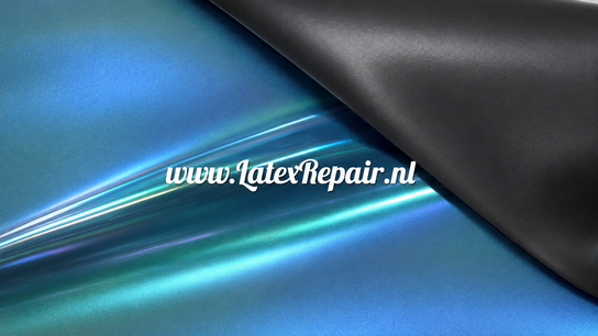Latex 0.40 | Bleu-Violet-Vert-Noir Color change Scintillant et Chatoyant – Extra Large ! (± 108 cm)